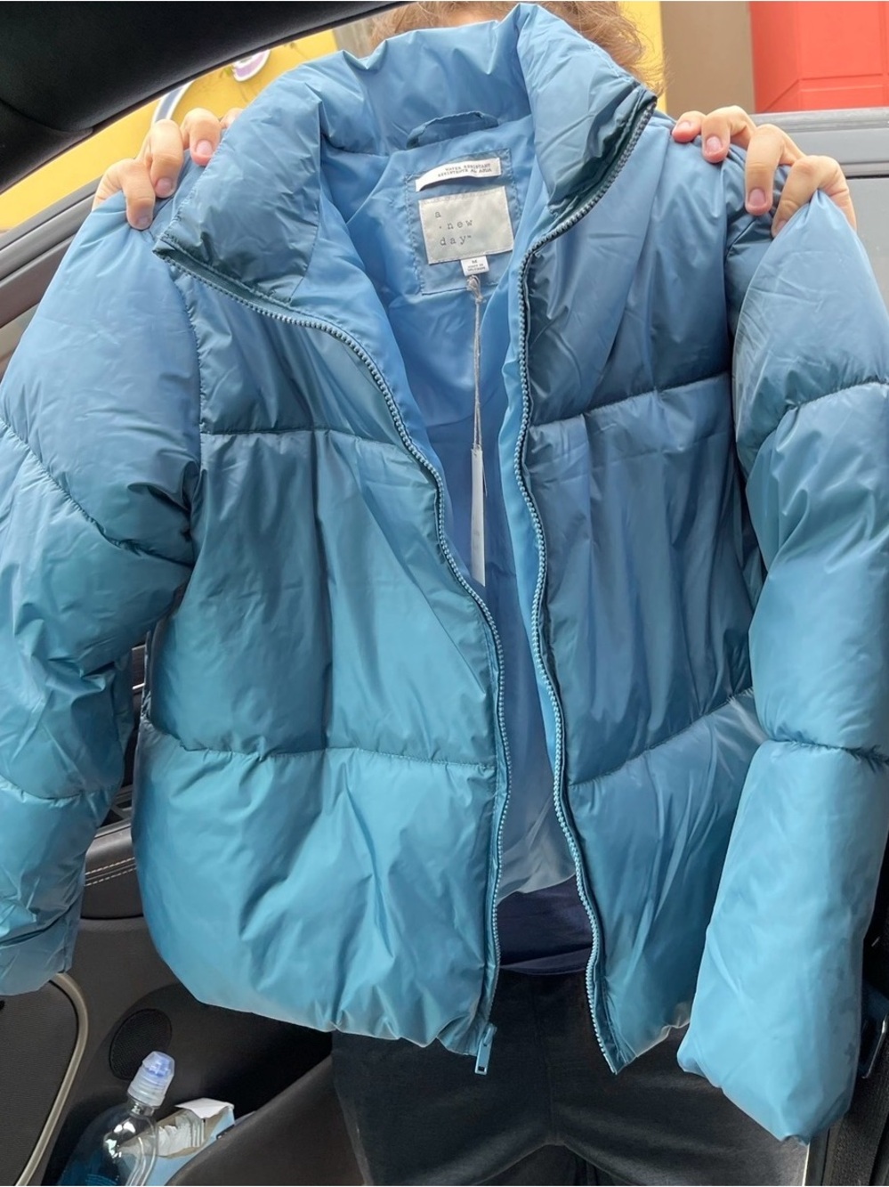a new day Light Blue Puffer Jacket